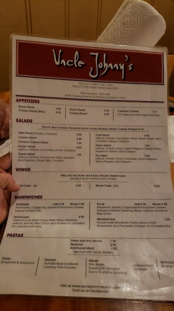 Uncle Johnny's Menu image 3